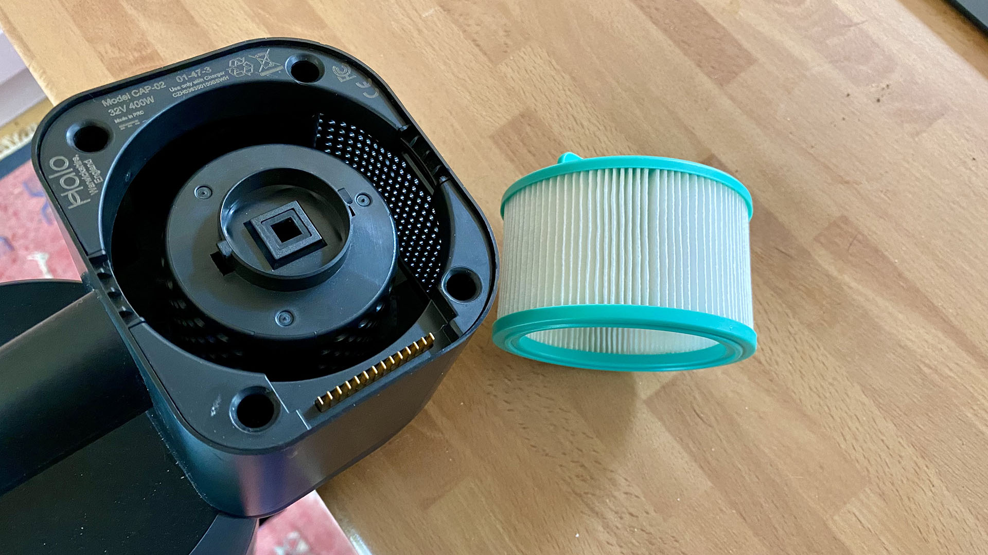 Still-clean filter from Halo Capsule X vacuum cleaner