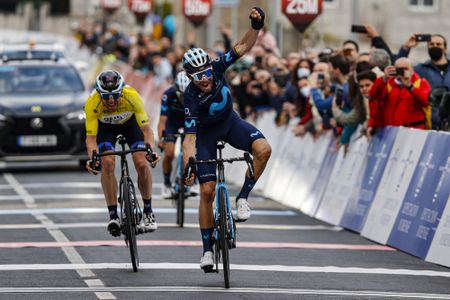 Gran Camino 2022 - 1st Edition - 3rd stage Maceda - Luintra 148,7 km - 26/02/2022 - Michael Woods (CAN - Israel - Premier Tech) - Alejandro Valverde (ESP - Movistar Team) photo Luis Angel Gomez/SprintCyclingAgency&Acirc;&copy;2022