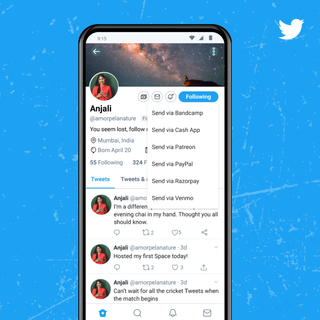 Razorpay screenshot for Twitter Tip Jar
