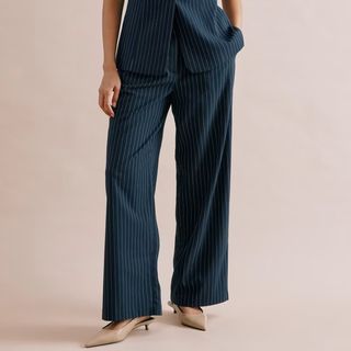 Albaray Pinstripe Pleat Front Trousers