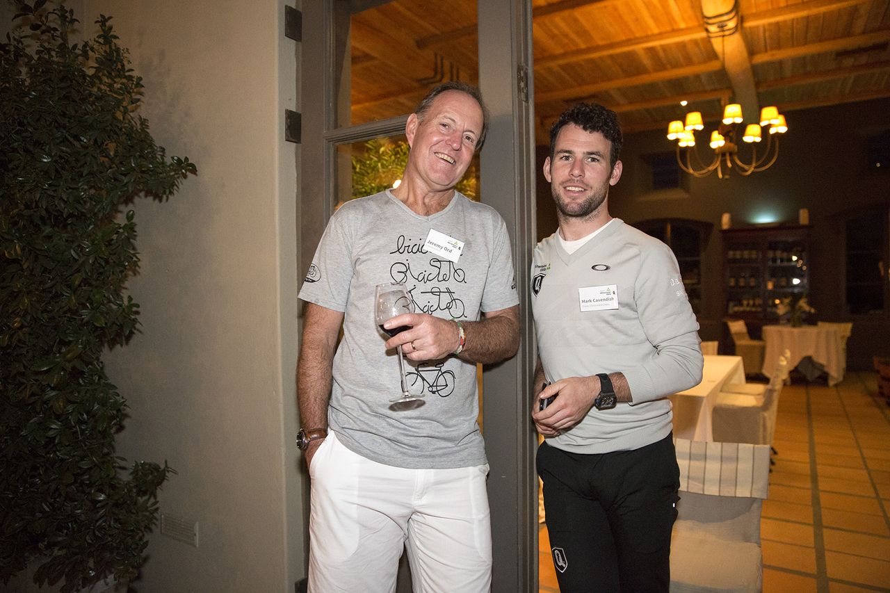 Mark Cavendish with Dimension Data chairman Jeremy Ord