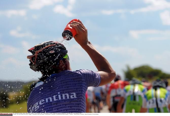 The riders were cooling down whenever possible