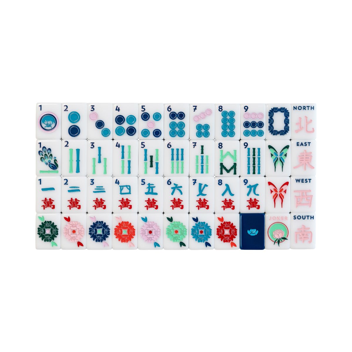 Blue &amp;amp; White House Tiles - Navy