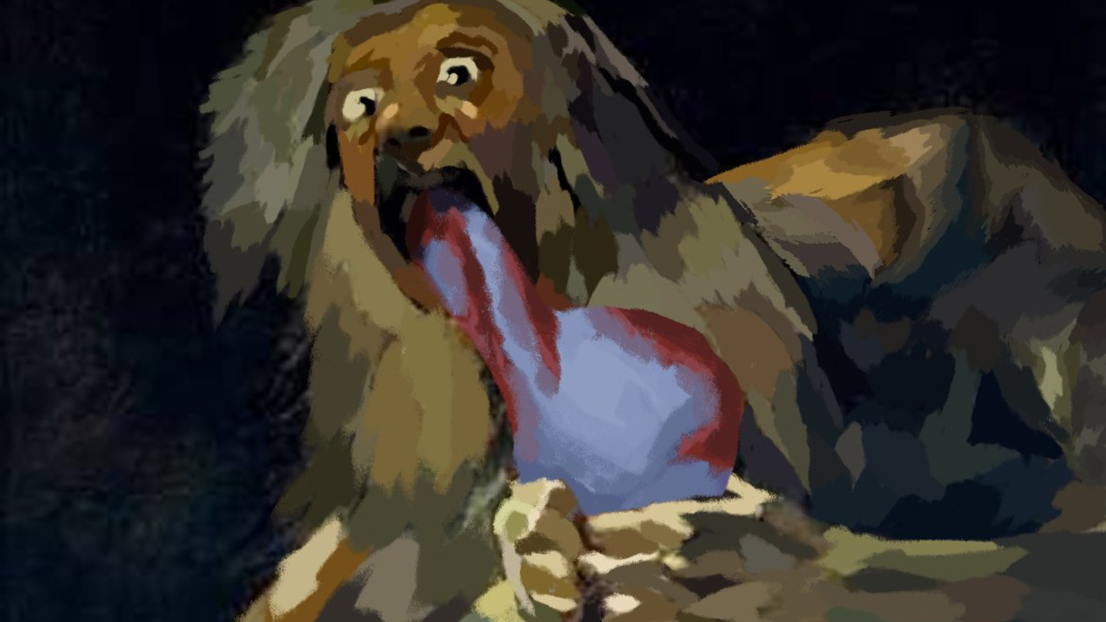 A recreation of Saturn Devouring His Son, with Saturn instead eating Discord mascot Wumpus.