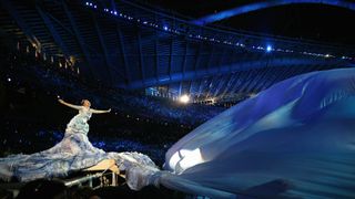 Bjork singing at opening ceremony of Olympic Games, Athens, 2004