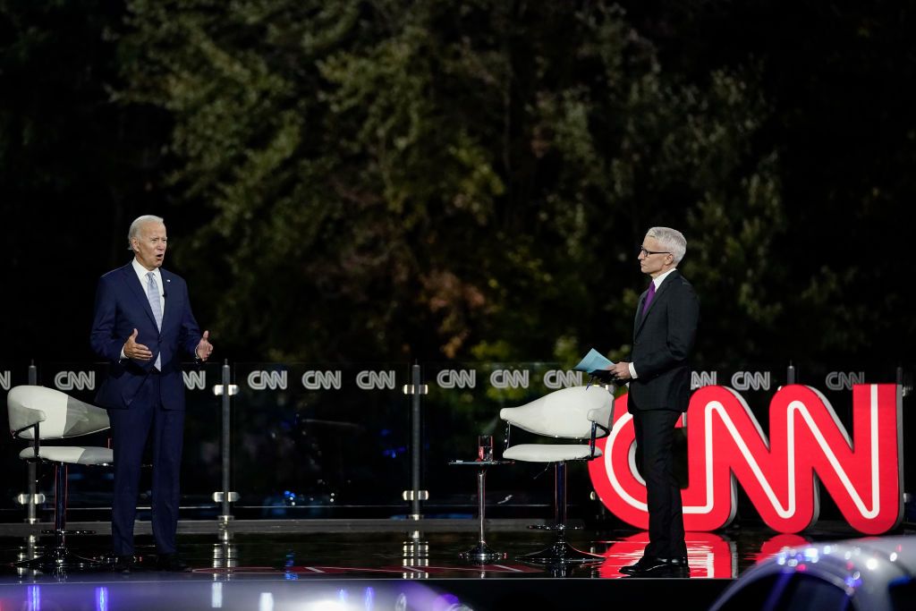 Joe Biden at the CNN town hall in Scranton.