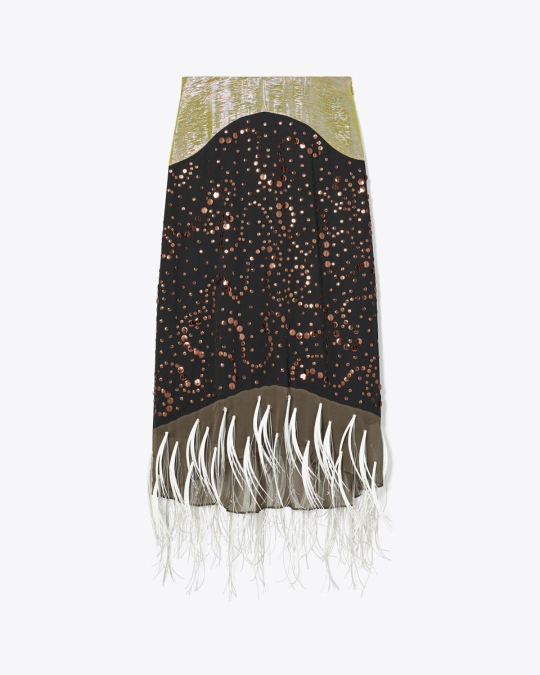 an embellished midi skirt from tory burch