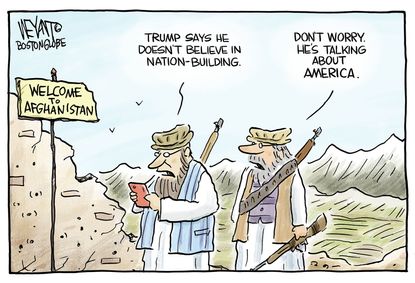 Political cartoons World Trump Afghanistan war