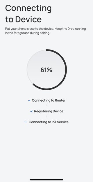 Dreo app connecting to Air Purifier Tower Fan MC710S