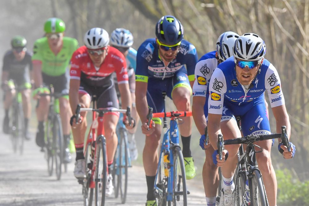 Matteo Trentin (QuickStep Floors) was in the thick of the action