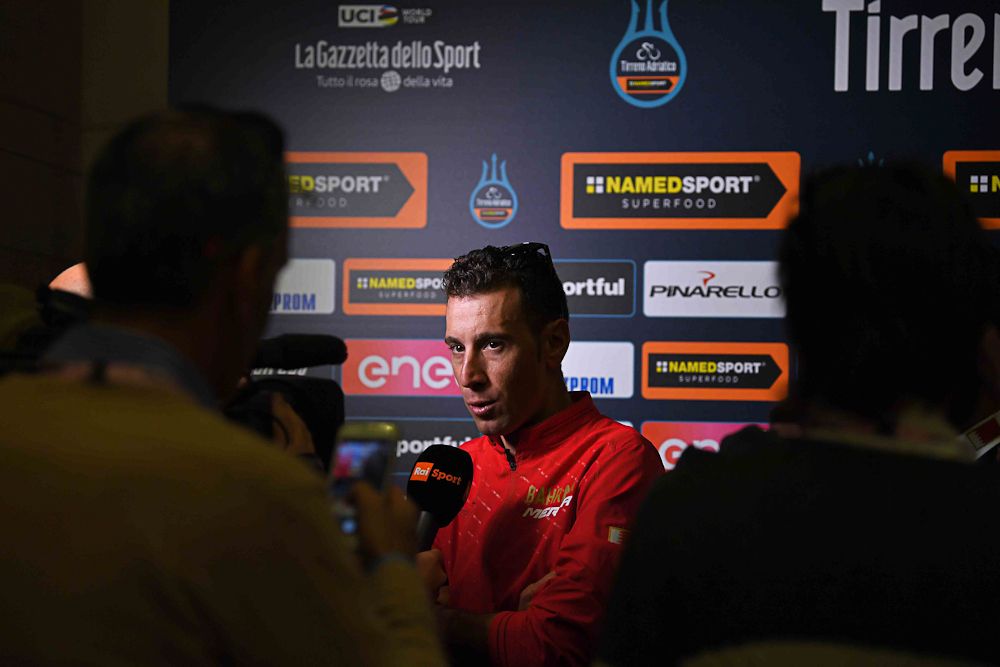 Vincenzo Nibali at the Tirreno-Adriatico press conference