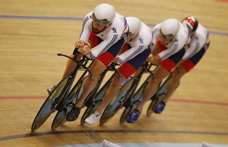 Bradley Wiggins and Great Britain's team pursuit squad