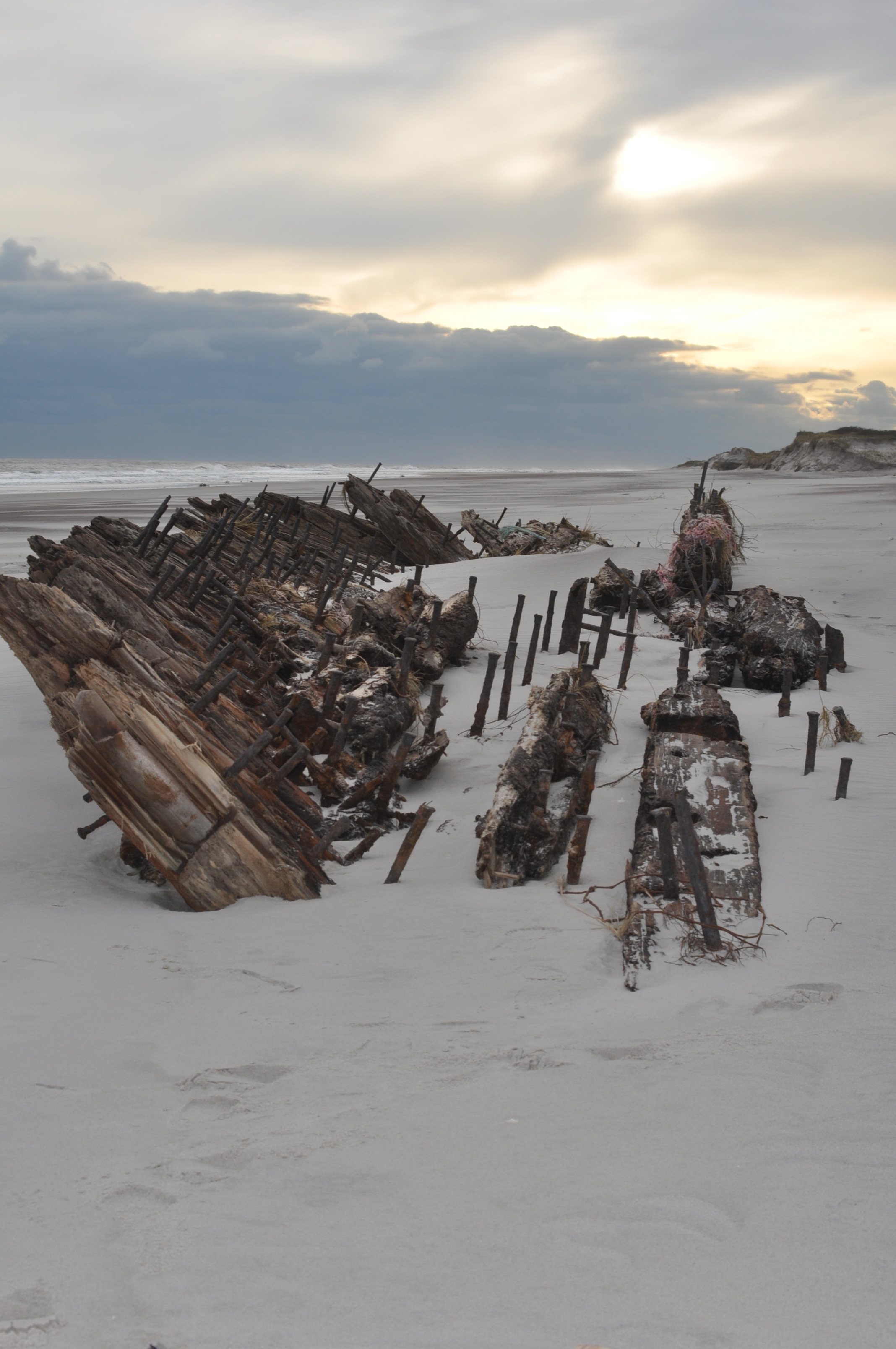Bessie white shipwreck on Fire Island