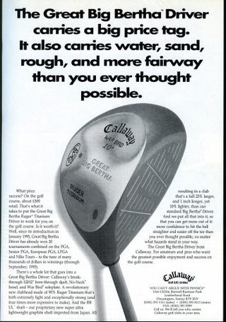 100 Years Of Golf Gear Innovation - Callaway Great Big Bertha Poster