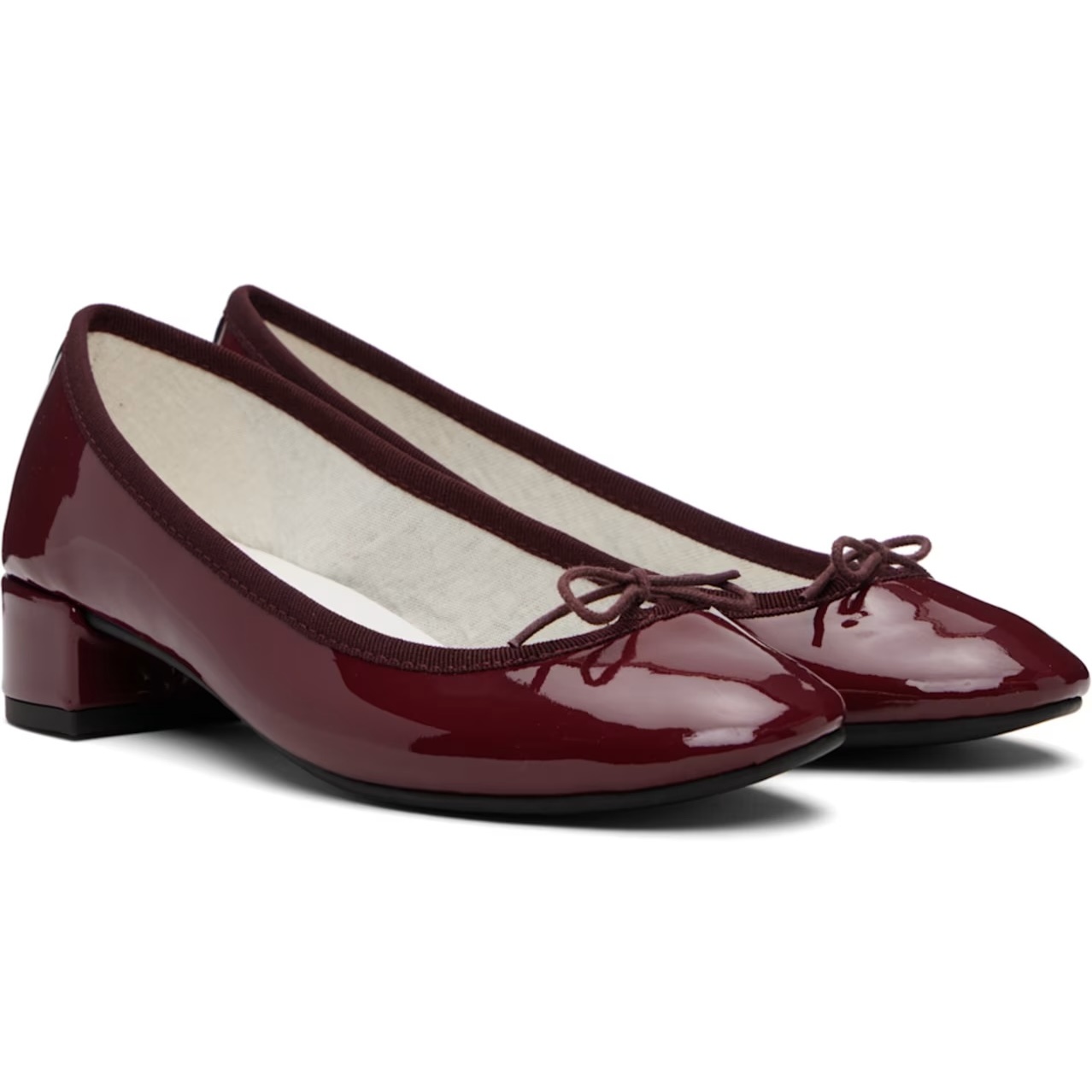 Burgundy Camille Rubber-Sole Heels