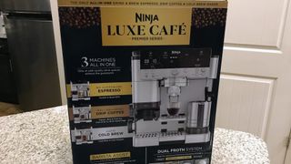 Ninja ES601 Luxe Café Premier Series 3-in-1 Espresso Machine being tested in writer's home