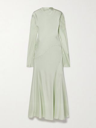 Raquel Silk-Blend Cloqué Maxi Dress