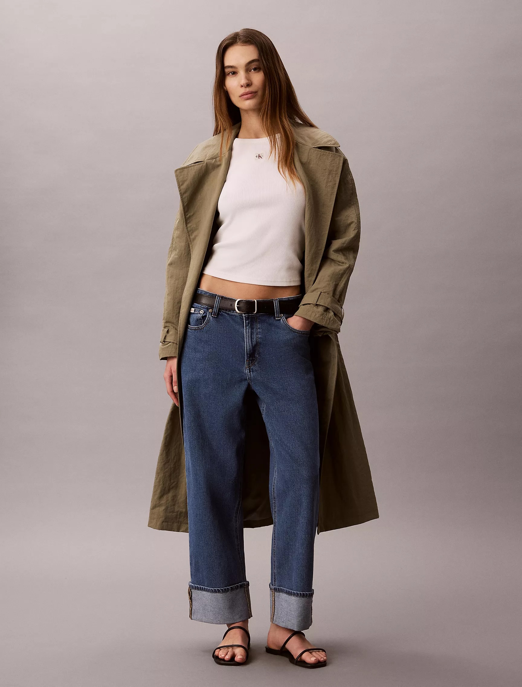 calvinklein, High Rise Straight Jeans