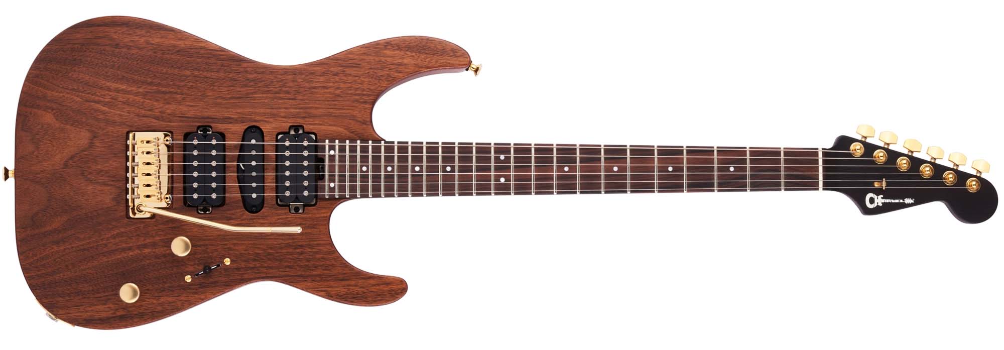 MJ Series DK24 HSH 2PT E Mahogany with Figured Walnut