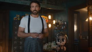 A screenshot of Ryan Reynolds and an imaginary friend in IF.