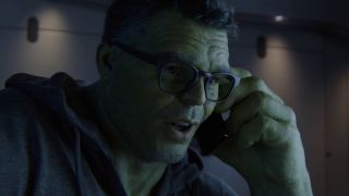 Smart Hulk speaking on phone in She-Hulk series