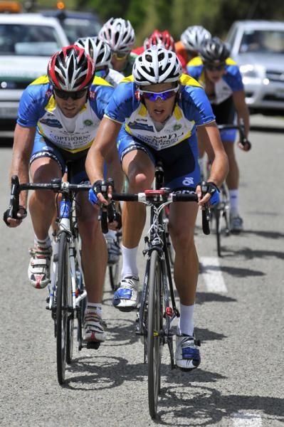 Jeremy Yates and Scott Lyttle (Team Solway) lead the break