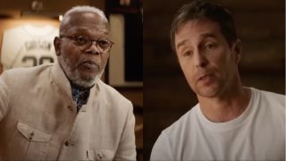 Samuel L. Jackson and Sam Rockwell in Argylle (side by side) 