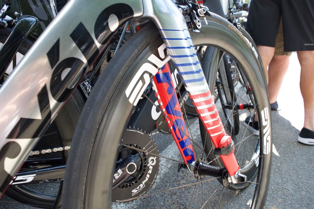 Edvald Boassen Hagen's colour theme continues on the forks