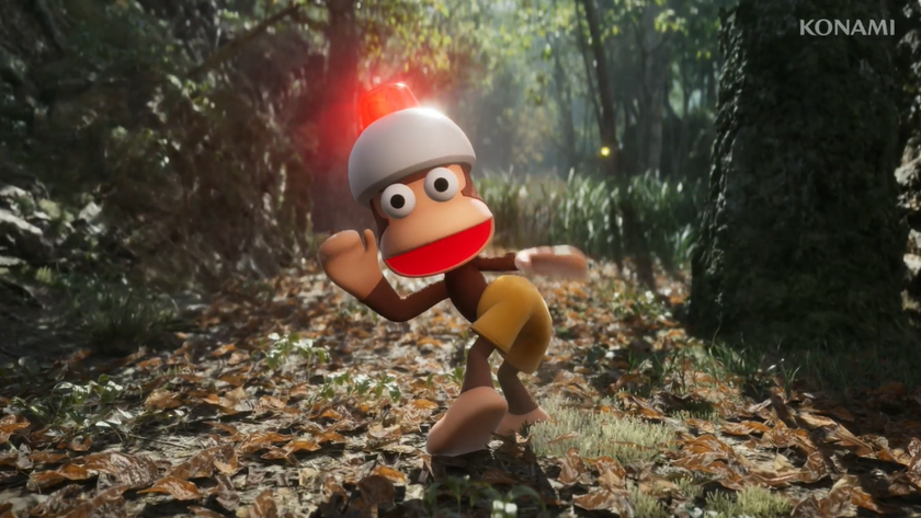 Ape Escape monkey showing its behind to the camera in a trailer for Metal Gear Solid 3 Delta