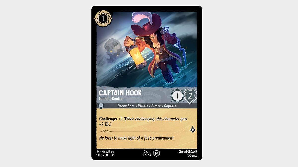 Disney Lorcana D23 Expo Captain Hook card