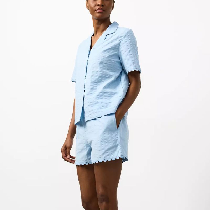 TU Clothing , Seersucker Short Sleeve Traditional Co-ord Pyjama Top