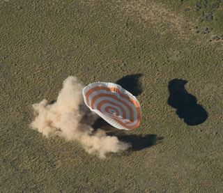 Soyuz TMA-07M Spacecraft Touches Down