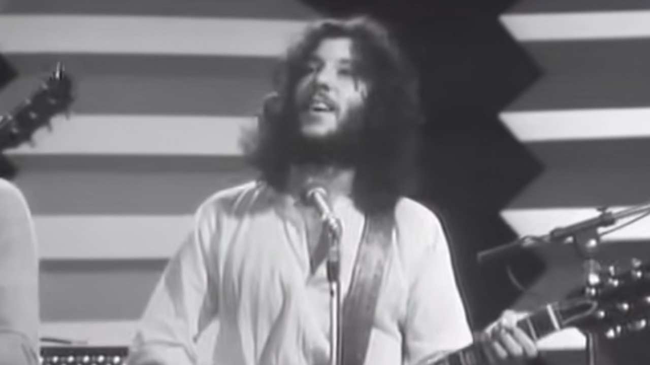 Peter Green in black and white on Music Mash in 1969