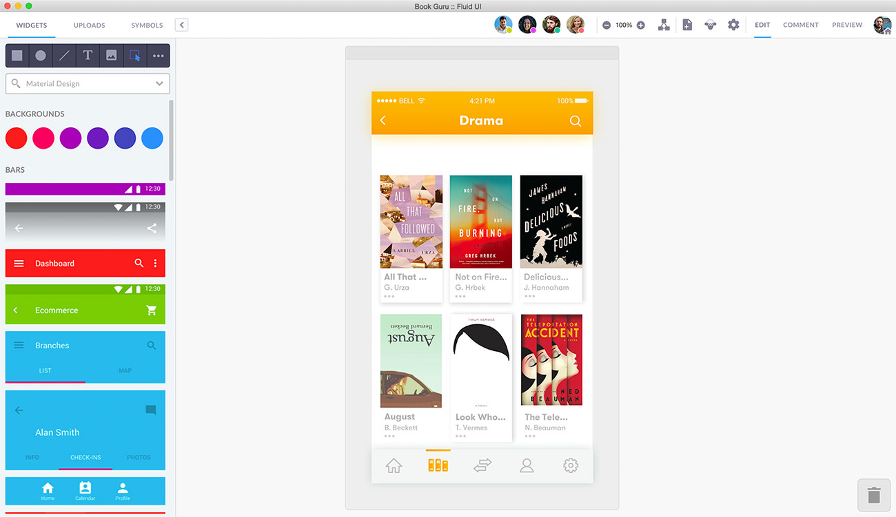 UI design tools: Fluid
