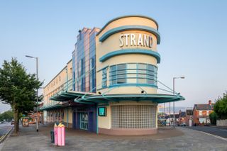 Exterior of a rounded building