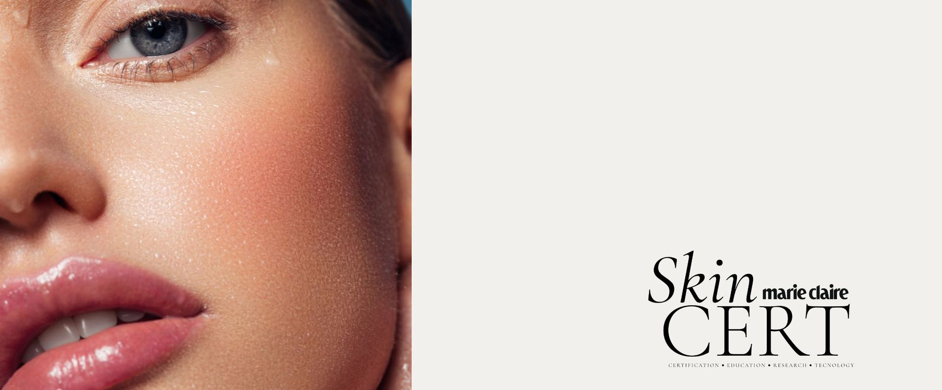 Close-up portrait of a girl with water droplets on her face