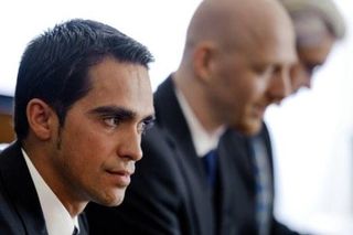 Alberto Contador at day 1 of his CAS hearing