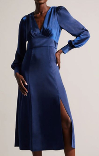 Daniia Satin Midi Dress With Blouson Sleeves | $189 /£150 | Ted Baker