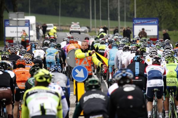 Road furniture on the course of Amstel Gold Race