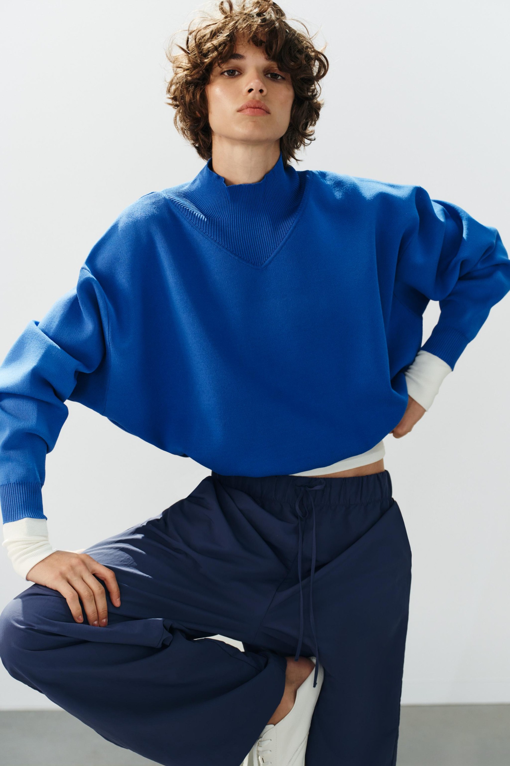 Bubble Knit Jumper - Bluish - S
