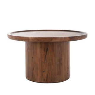 Z Gallerie Dante Coffee Table in dark wood in pedestal shape