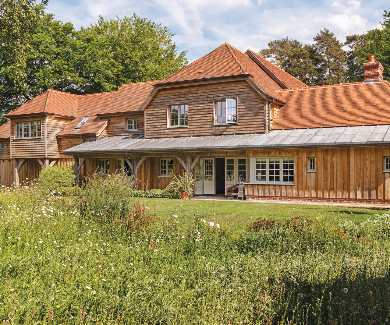 Exterior of house with lawn in front