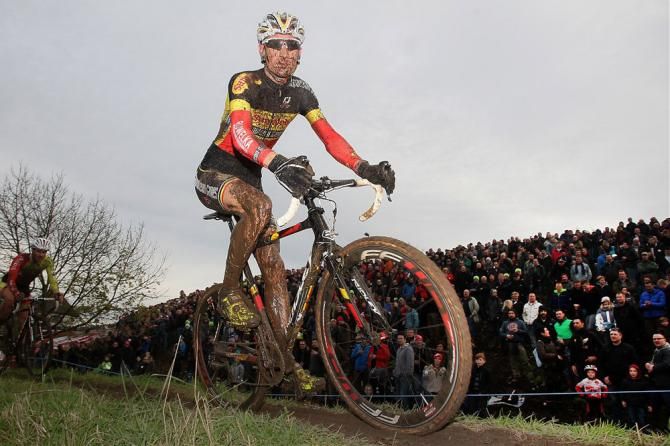 Belgian champion Klaas Vantornout (Sunweb-Napoleon Games) in action at Jaarmarktcross Niel