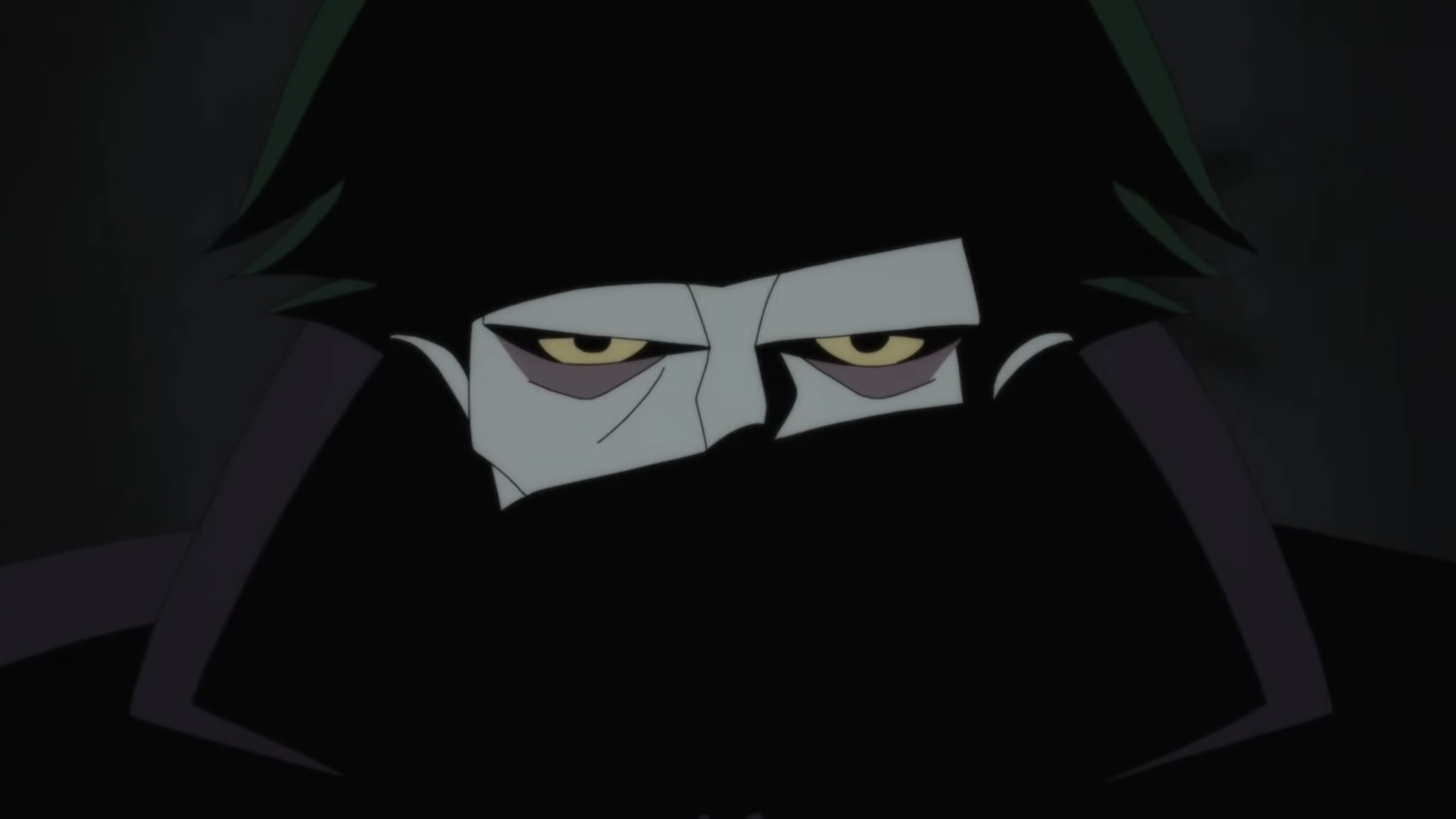 Joker glares forward on Batman: Caped Crusader.
