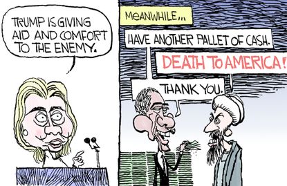 Obama cartoon U.S. President Obama Iran Hillary Clinton
