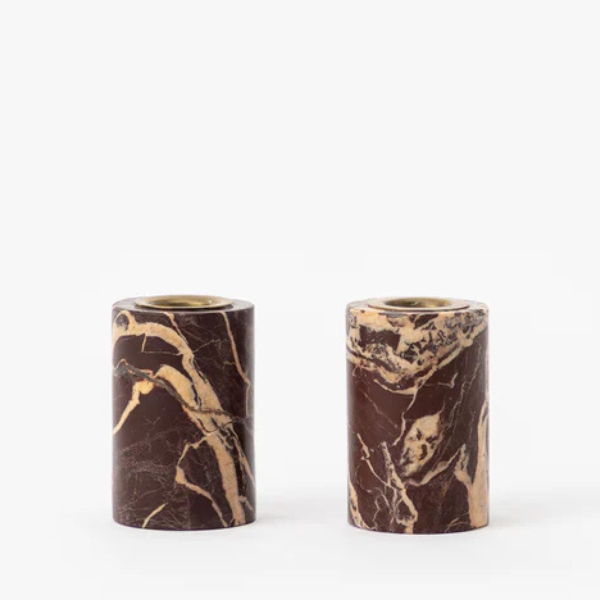 Perrin Marble Taper Holders (Set of 2)