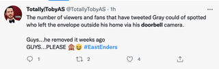 EastEnders tweet