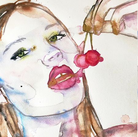 Watercolor paint, Illustration, Art, Drawing, Fashion illustration, Plant, Sketch, 