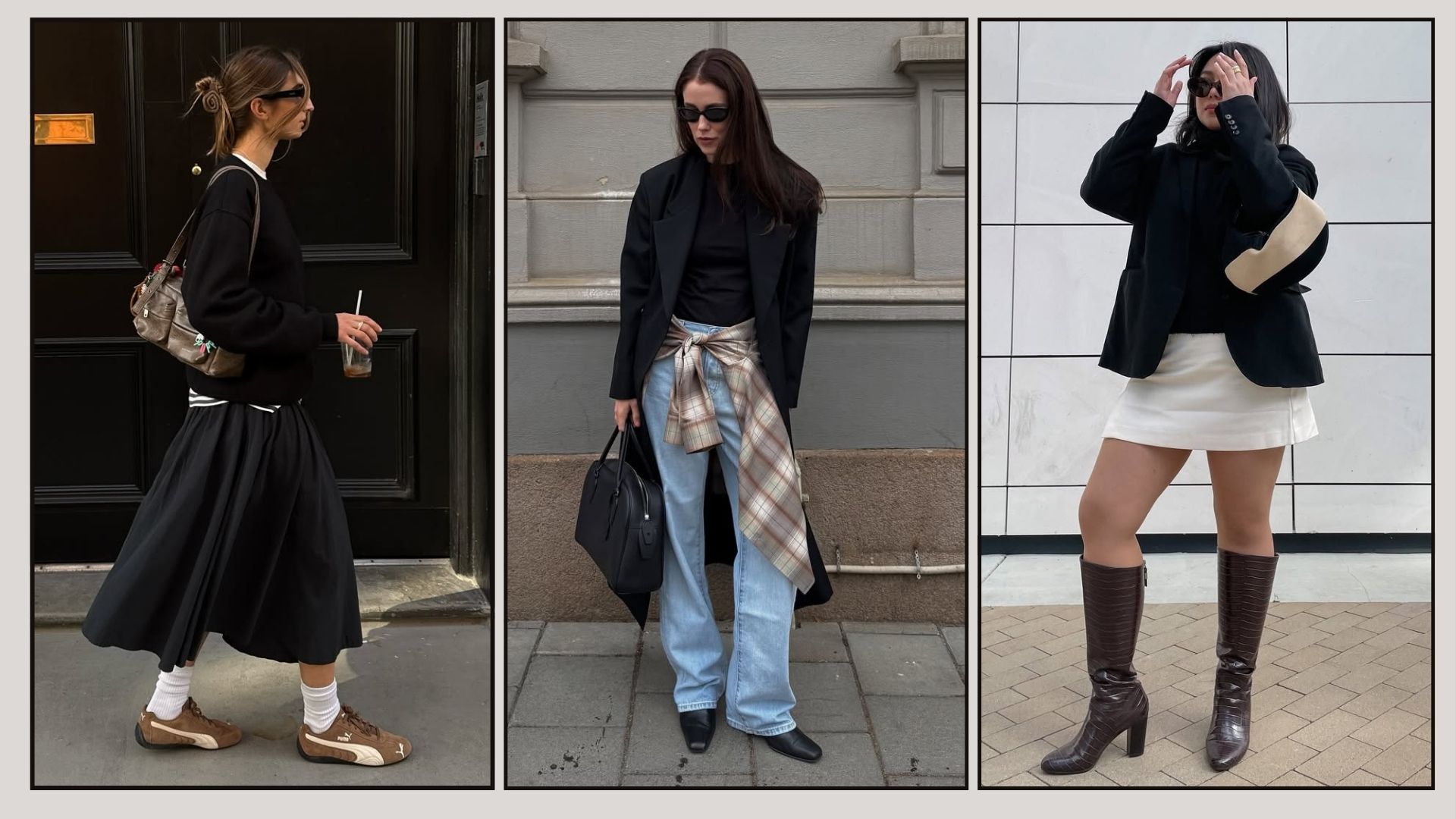 @poppyalmond, @annabelrosendahl, @marina_torres - Black Jumper Outfits