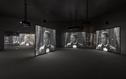 Installation view of Isaac Julien Tate Britain retrospective